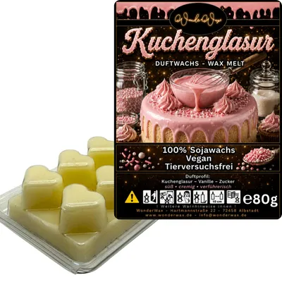 Produktbild von WonderWax Duftwachs Wax Melts für Duftlampe, 6 Herzen Duftmelt Wachsmelt Sojawachs Duftwachs Würfel für Raumdüfte, Wachs Duftöl Winter Indoor Schmelzen für Aromalampe Kuchenglasur