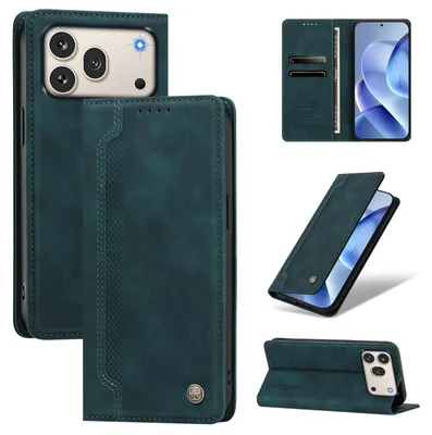 Obrázek produktu pro Pouzdro pro Honor 600 /Honor 600 Pro,Polyuretankožené peněženkové flipové pouzdro s přihrádkami na karty a stojánkem Zelená