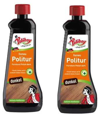Produktbild von Poliboy Fixneu Möbelpolitur für dunkle Oberflächen 2 x 500ml