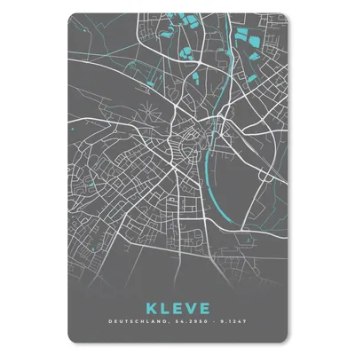 Produktbild von MuchoWow® Mauspad Mousepad Deutschland - Blau - Kleve - Stadtplan - Karte 18x27 cm - Mousepads - Maus Mat - Pad - Mausunterlage