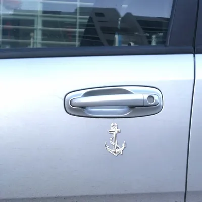 Productafbeelding van Anker voor boot, vorm van een auto, metalen sticker (zilver)