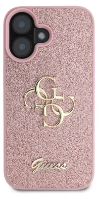 Produktbild von Guess GUHCP16SHG4SGP iPhone 16 6.1" pink hardcase Fixed Glitter Big 4G Schutzhülle
