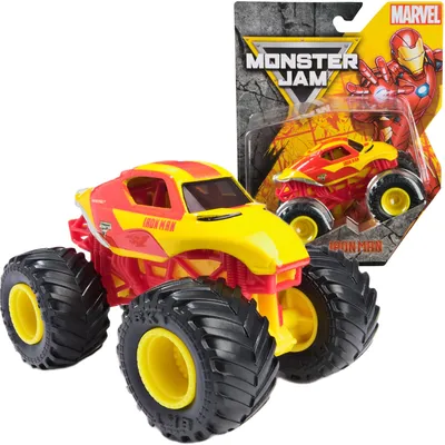 Produktbild von Monster Jam Cars Monster Truck Marvel Serie 4 Iron Man Fahrzeug 1:64