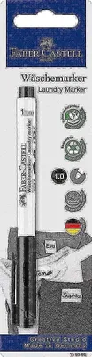 Produktbild von FABER-CASTELL Wäschemarker schwarz auf Blisterkarte