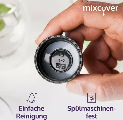 Produktbild von mixcover Ersatzdeckel passend für SodaStream Crystal & Penguin Glasflasche 3er Set