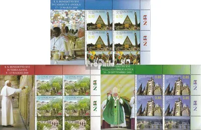 Produktbild von Briefmarken Vatikanstadt 2010 Mi 1683-1685 Kleinbögen (kompl.Ausg.) postfrisch Papstreisen