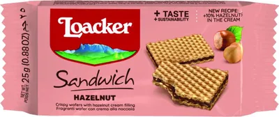 Obrázok produktu pre Wafelki Loacker z kremem z orzechów laskowych 25 g