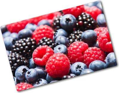 Produktbild von Tulup Glas Herdabdeckplatte - 80x52 cm - Glaskeramikkochfeld-Abdeckung Spritzschutz Glasabdeckplatte - Einteilig - Essen & Getränke - Waldfrüchte - Rot