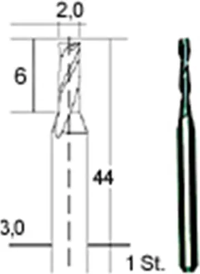 Obrázek produktu pro Karbidový vícebřitý nůž Proxxon, 2 mm, 28759