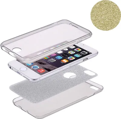 Produktbild von Crystal Case Hülle für Apple iPhone 6 / 6s Glitzer Case Gold Full Body