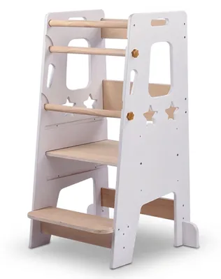 Produktbild von Verstellbarer Lernturm mit Sterndesign, Weiß