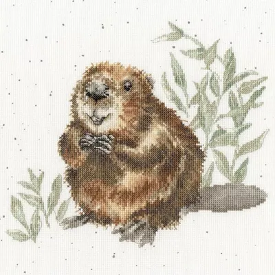 Image de Bothy Threads, kit de broderie point de croix "L'arboriculteur", patron imprimé, tissu Aida 14, dimensions 26x26 cm