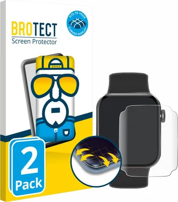 Produktbild von 2x BROTECT Fullscreen Schutzfolie für Aseeyirj Smartwatch 1.85" Displayschutz Folie Fullcover Klar Transparent