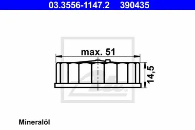 Produktbild von ATE Deckel für Bremsflüssigkeitsbehälter Bremsflüssigkeit-Deckel 03.3556-1147.2 14,5mm