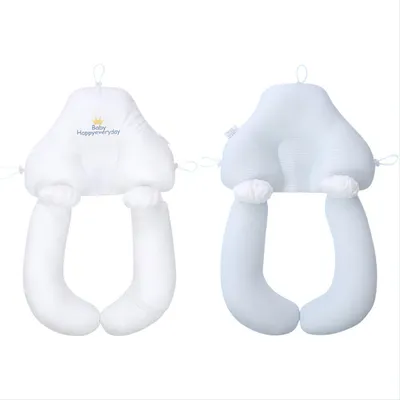 Produktbild von Baby Seitenlagerungskissen Baby Kissen Kopfkissen Gegen Plattkopf Weiß, 68x40cm