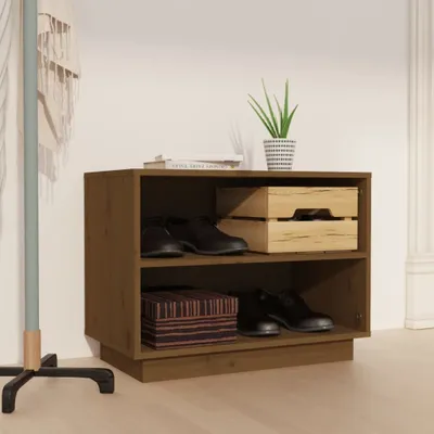 Obrázek produktu pro The Living Store Botník medově hnědý 60x34x45 cm borovicový masiv