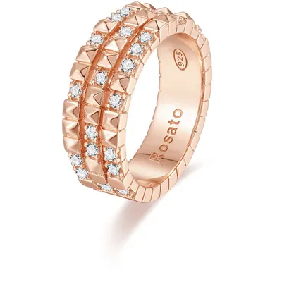 Immagine prodotto di Anelli da dito Fascia Rosato Rosé 16 Collezione Cubica - donna