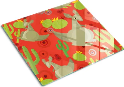 Produktbild von Glas Herdabdeckplatte 60x52 cm Spritzschutz Glasabdeckplatte Schneidebrett Kräuter und Gewürze