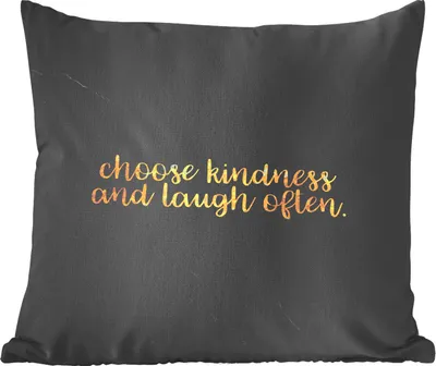 Produktbild von MuchoWow® Zierkissen Sofakissen Wohnzimmer Dekokissen 50x50 cm Zitate - Sprichwörter - Gold - Marmor - Komfort - Sofakissen