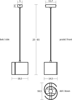 Image de HUGO 1 Lampe suspendue noire élégante et moderne avec hauteur réglable E27 60 W