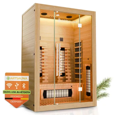 Produktbild von Artsauna Infrarotkabine Kiruna130 Premium - Vollspektrum- & Flächenstrahler, 2 Person