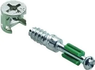 Produktbild von Hettich Verbindungsbeschlag 12/20 mm Rastex vernickelt 12 mm silber 8 Stück