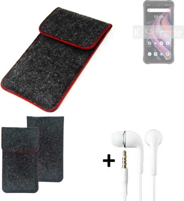 Produktbild von K-S-Trade Handy Schutz Hülle kompatibel mit UMIDIGI Bison GT2 Pro Schutzhülle Handyhülle Filztasche Pouch Tasche Case Sleeve Filzhülle dunkelgrau