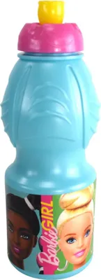 Produktbild von Ergonomische Sportflasche 400ml für Kinder aus Kunststoff Barbie Motiv
