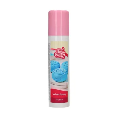 Obrázek produktu pro FunCakes Sametový efekt sprej  - modrý 100ml  Funcakes Barva:: Modrá, Obsah:: 100ml