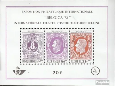 Produktbild von Briefmarken Belgien 1970 Mi Block42 (kompl.Ausg.) gestempelt BELGICA 72