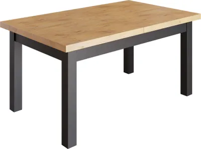 Produktbild von Furneo | Esstisch Ausziehbarer HERMES - 100x200/300 cm - Eiche Lancelot - Stabil und stilvoll - für Küche und Esszimmer - Loft