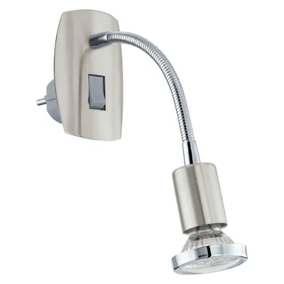 Produktbild von Eglo 92933 MINI 4 LED GU10 bodové svítidlo 2,8 W chrom teplá bílá, flexibilní nástěnné svítidlo s vypínačem