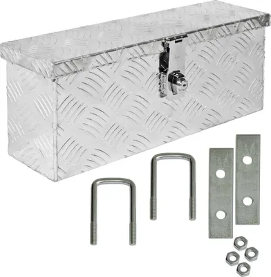 Image de Truck Box Caisse de Transport Remorque Boîte à Outils Chequer Plaque en Alu D015 y compris matériel de montage trucky