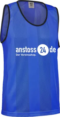 Produktbild von ELF Sports Leibchen mit Druck "anstoss24.de" M-L Dunkelblau
