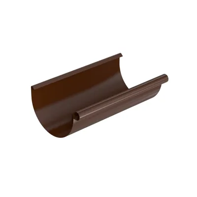 Obrázek produktu pro BRYZA Žlab, okap pozinkovaný Ø 125 mm, délka 3M, Hnědá RAL 8017