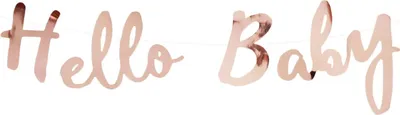 Produktbild von Oblique Unique Hello Baby Girlande Banner für Baby Shower Baby Party Deko - roségold