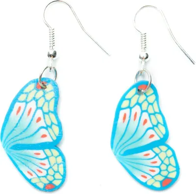 Produktbild von Schmetterlingsflügel Ohrringe Miniblings Hänger Schmetterling Flügel türkis
