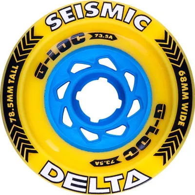 Obrázek produktu pro Kolečka na skateboard - Delta - 78,5 x 68 mm 73,5a - žlutá G-Loc - Whdlta78.5 73.5Aglc - Seismic