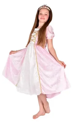 Imagen del producto de Vestido de princesa "Den Goda Fen", color rosa, de terciopelo, talla 98-104, para niños