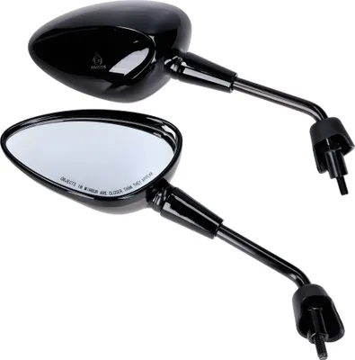 Zdjęcie produktu dla Zestaw lusterek M8 krótki, czarny błyszczący do Vespa GTS HPE, Sprint, Primavera