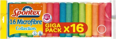 Immagine prodotto di Collezione di panni per la pulizia in microfibra Spontex 16 pezzi 1 pezzo
