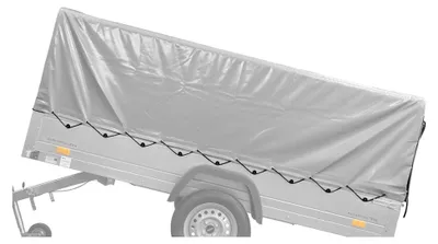 Produktbild von 80 cm Hochplane für Gartenanhänger 264 Kipp - Grau