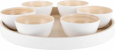Produktbild von Present Time - Schale Tray Puro Rond - Weiß - 32x32x6cm