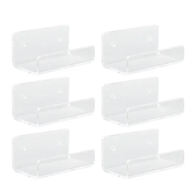 Image de etagère murale en acrylique transparent 6 pièces pour disques vinyles et CDs