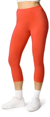 Image de Ladeheid Femmes 3/4 Leggings en coton LA40-132 (Orange, S)