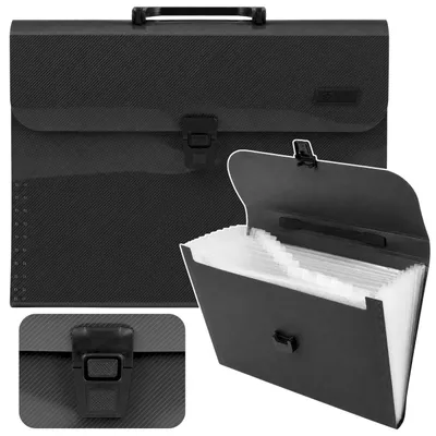 Image de Classeur classeur porte-documents 13 compartiments noir A4