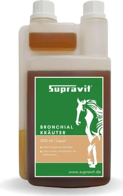 Produktbild von Supravit Bronchialkräuter Pferd  1 Liter | 100% natürlich | flüssige Kräutermischung für Pferde | Mit 12 Kräutern