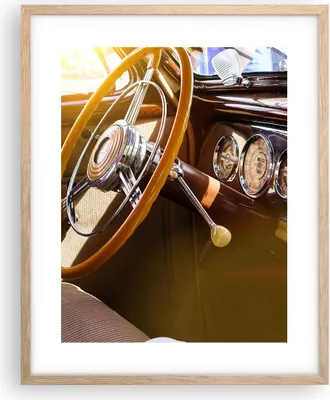 Produktbild von Gerahmtes Poster - Rahmen in heller Eiche - Auto Retro Vintage - 40x50 cm - Wand Bild - Wanddeko - Wandbilder - Kunstposter - Wandposter - Bilderrahmen - Bilder - Kunstdruck - P2NPA40x50-4939