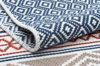 Produktbild von Kelim Arya 26 navy/beige (80x300 cm)