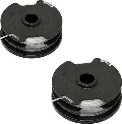 Two spools of trimmer line are shown against a white background.
